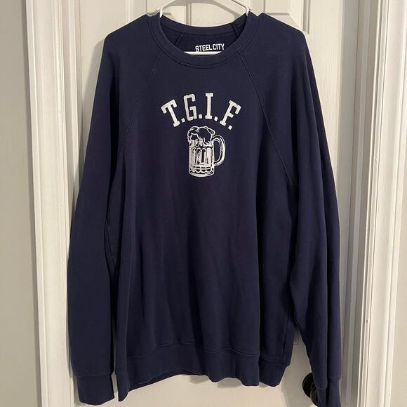 Steel City TGIF Oversized Crewneck Sweatshirt - Picture 1 of 8